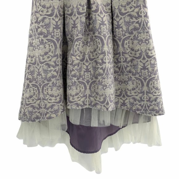 Genuine Kids from Osh Kosh Lilac and Gold Brocade Hi-Low Hem Girls Dress Size 3T - Picture 2 of 7